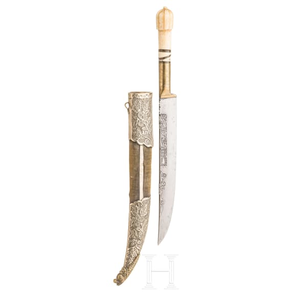 A Sarajevo knife with walrus ivory handle, 19th century