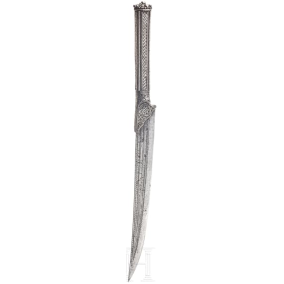 A silver mounted bicak from the Balkans, 1st half of the 19th century