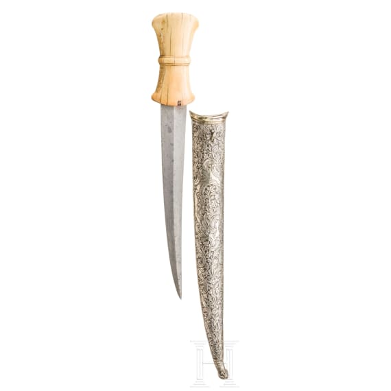 An Ottoman khanjar with walruss-ivory hilt, 2nd half of the 18th century