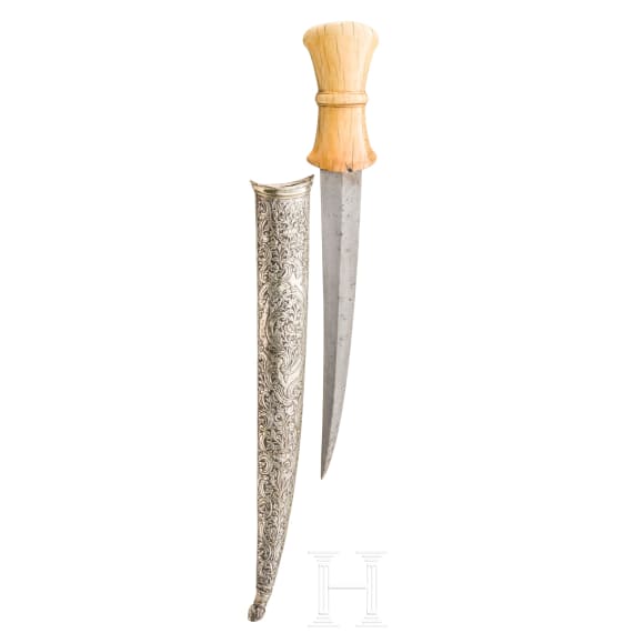 An Ottoman khanjar with walruss-ivory hilt, 2nd half of the 18th century