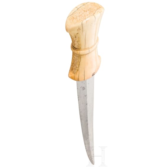 An Ottoman khanjar with walruss-ivory hilt, 2nd half of the 18th century