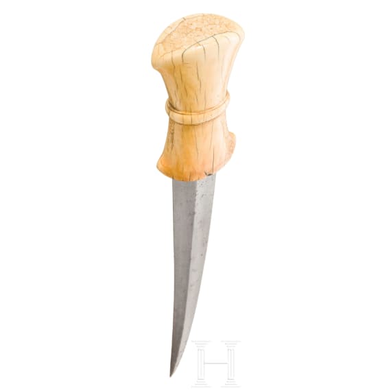 An Ottoman khanjar with walruss-ivory hilt, 2nd half of the 18th century