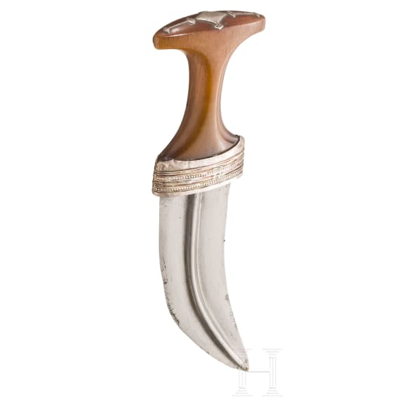 An Omani jambya with rhinoceros horn handle, 19th century