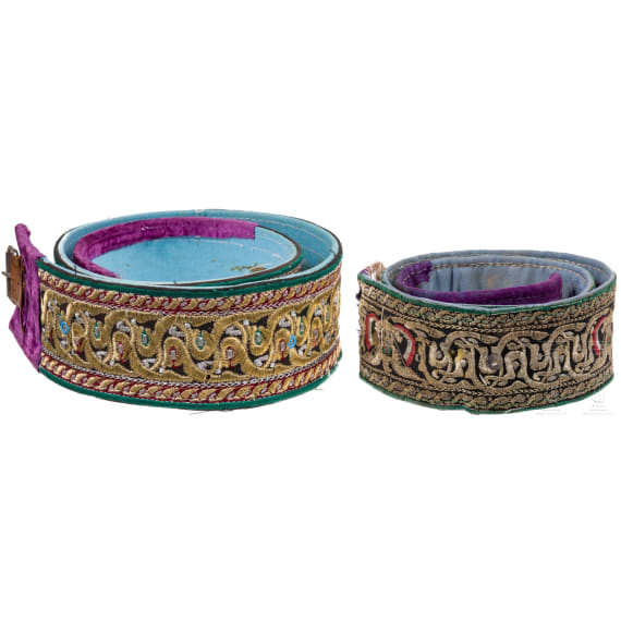 A Yemenite djambia and two embroidered belts, 1st half of the 20th century