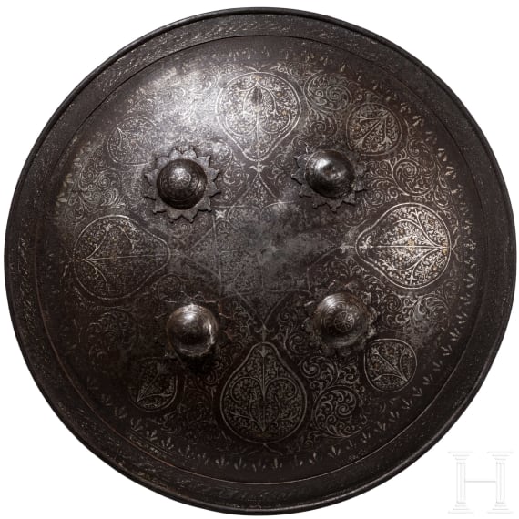 An Indian round shield (sipar), 18th century