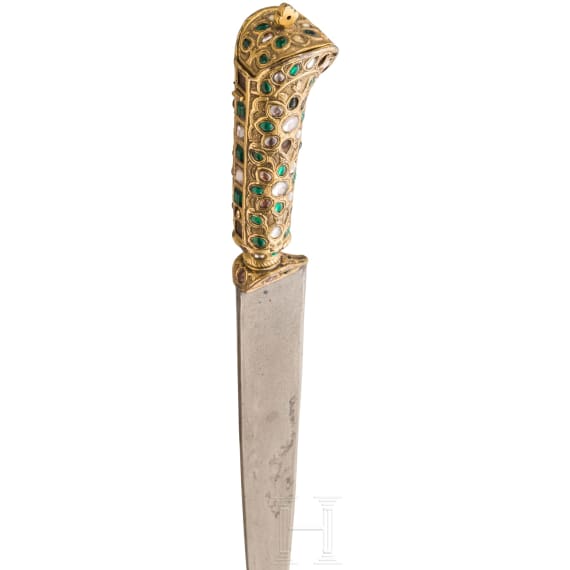 A gilded and jewelled Indian card, circa 1800