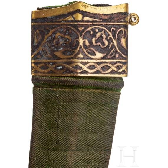 An Indian khanjar with bird's head pommel, 19th century