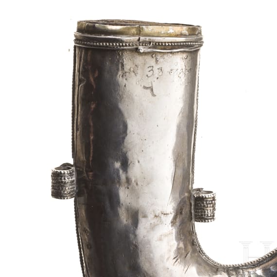 A small Indian silver-mounted jambya, 19th century