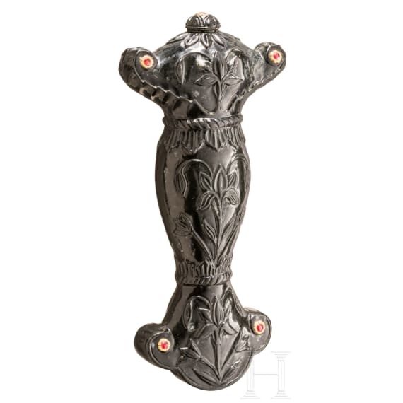 A North Indian dagger with a heavy black jade hilt, 20th century