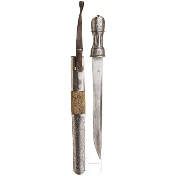 A large Tibetan knife, 19th century