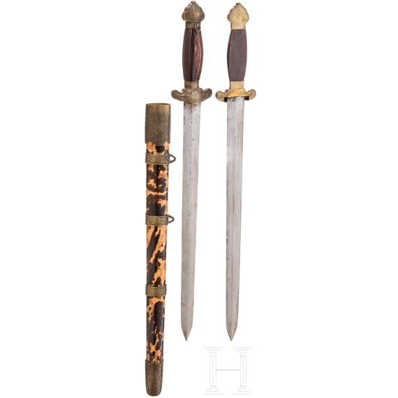 A Chinese double sword, circa 1900