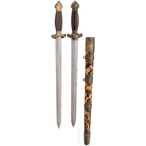 A Chinese double sword, circa 1900
