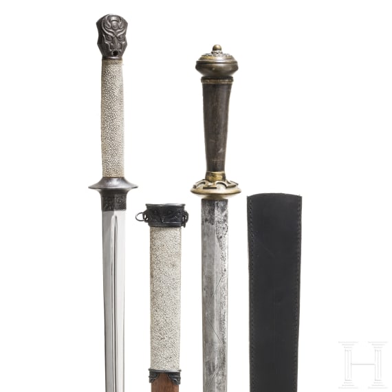 Two Chinese jian, 19th and 20th century