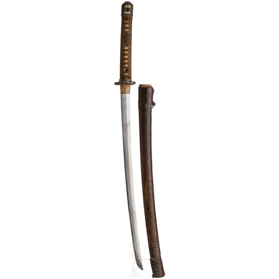 A Japanese o wakizashi in shin gunto mountings, Showa period