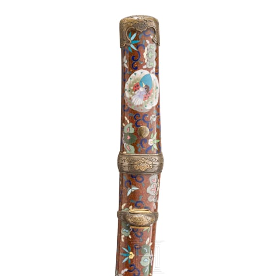 A Japanese tanto with cloisonn&eacute; mounts, Meiji period