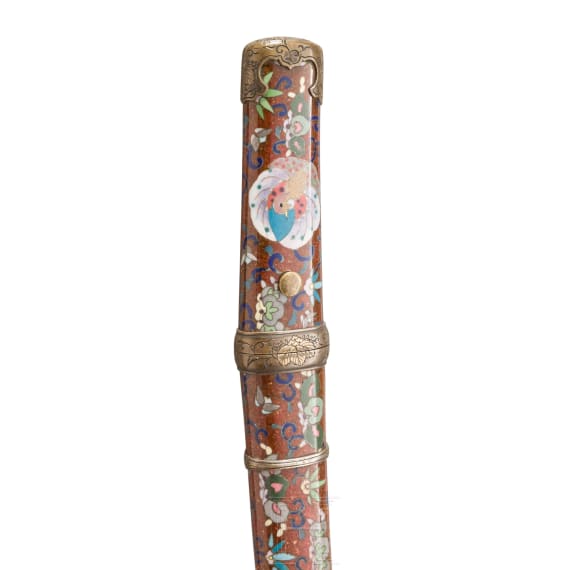 A Japanese tanto with cloisonn&eacute; mounts, Meiji period