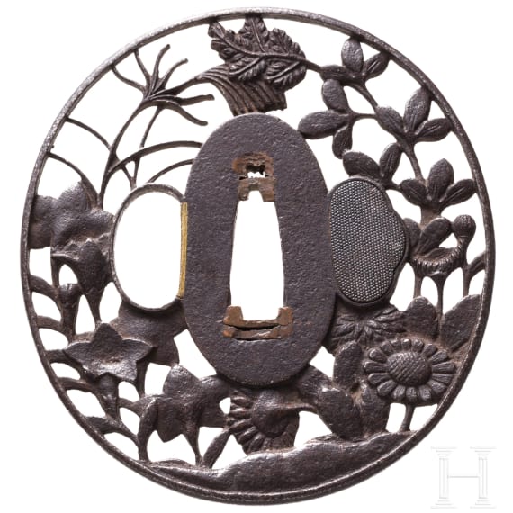 A Japanese Choshu tsuba, Edo period