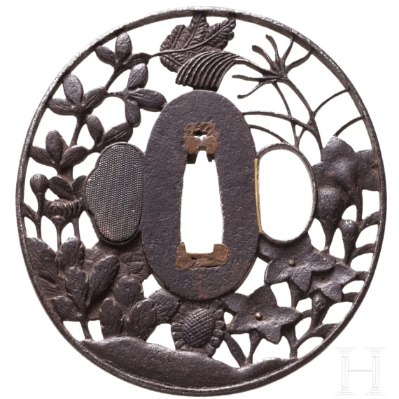 A Japanese Choshu tsuba, Edo period
