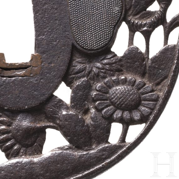A Japanese Choshu tsuba, Edo period