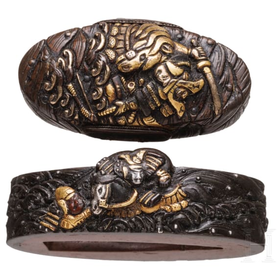 A Japanese fuchi kashira, Edo period