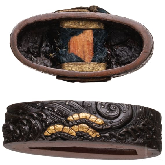 A Japanese fuchi kashira, Edo period