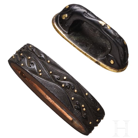 A Japanese fuchi kashira, Edo period