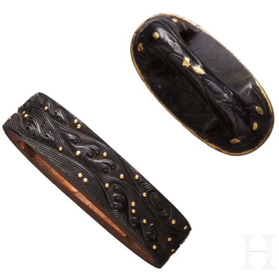 A Japanese fuchi kashira, Edo period