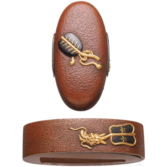 A Japanese fuchi kashira, Edo period