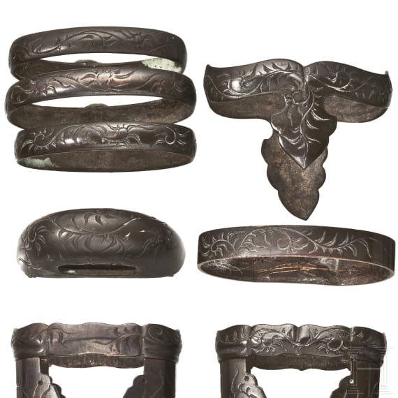 A set of Japanese handachi fittings, mid-Edo period