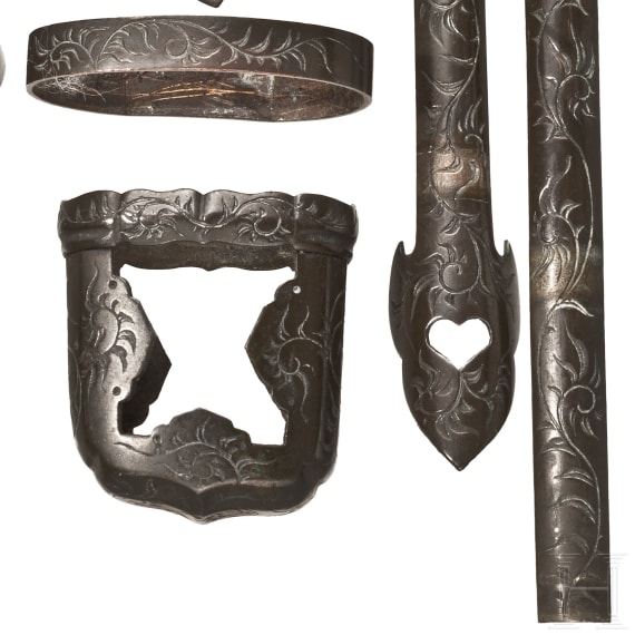 A set of Japanese handachi fittings, mid-Edo period