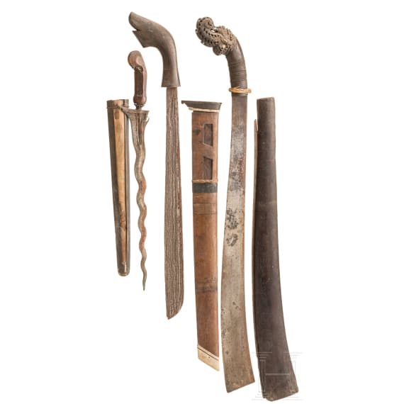 Three Indonesian edged weapons, 19th century