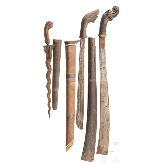 Three Indonesian edged weapons, 19th century