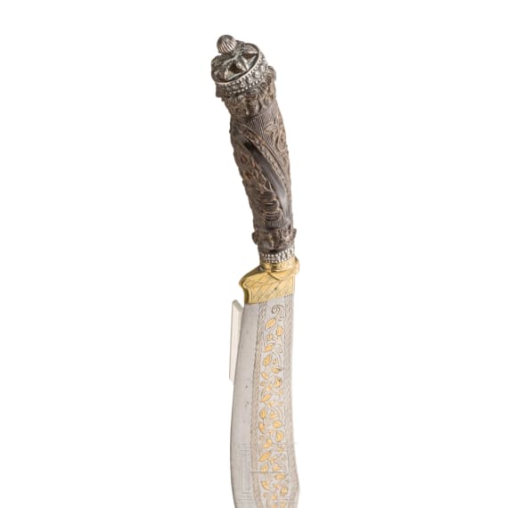 A Philippine silver-mounted bolo knife, 19th century