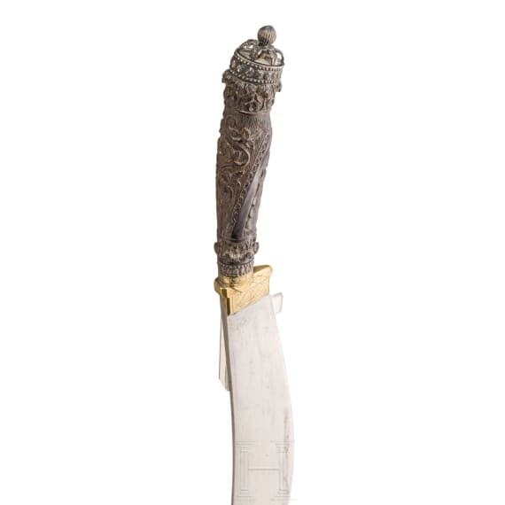 A Philippine silver-mounted bolo knife, 19th century