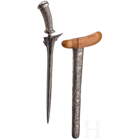 An Indonesian silver-mounted keris, Bali, 20th century