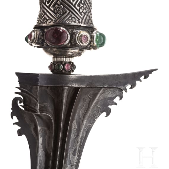An Indonesian silver-mounted keris, Bali, 20th century