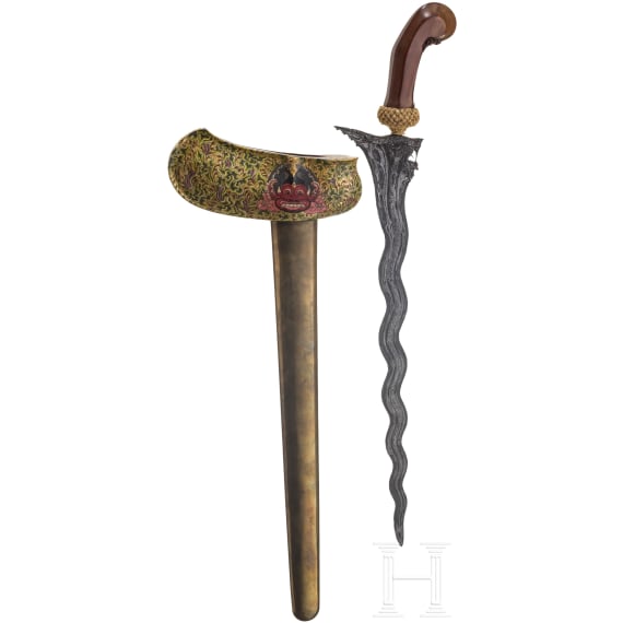 An Indonesian keris with Naga blade, Java (probably Yogyakarta), 20th century