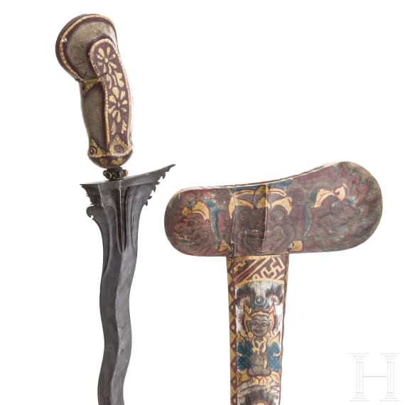 An oversized Balinese keris, 20th century