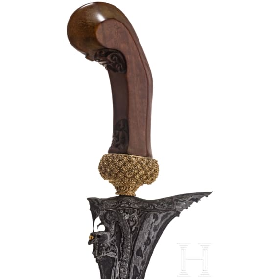 An Indonesian keris with Naga blade, Java (probably Yogyakarta), 20th century