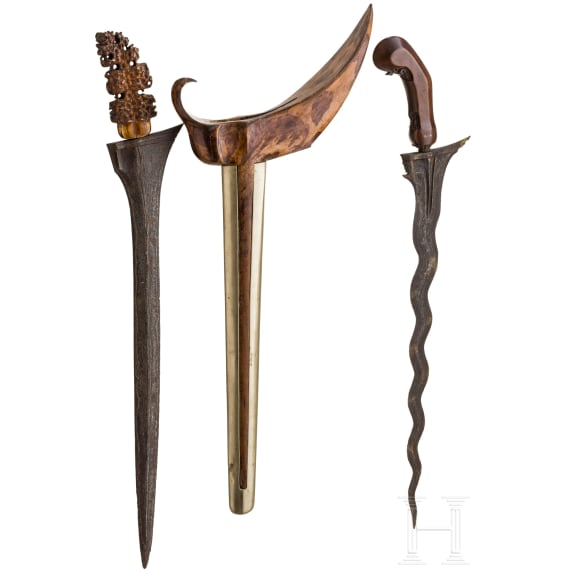 Two Javanese kerises, 19th century