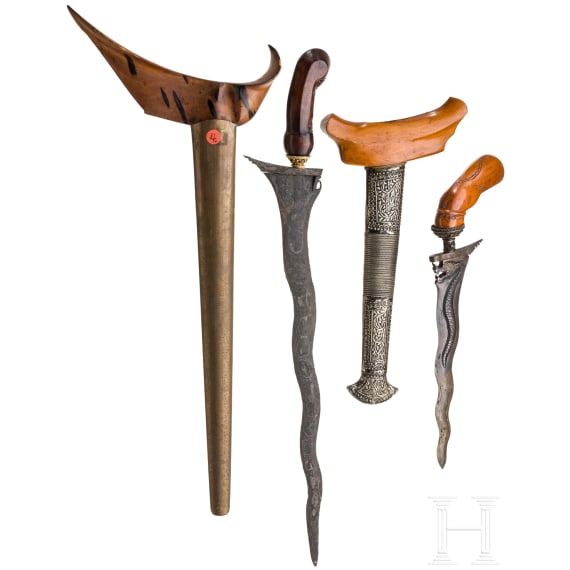 Two Indonesian kerises, circa 1900