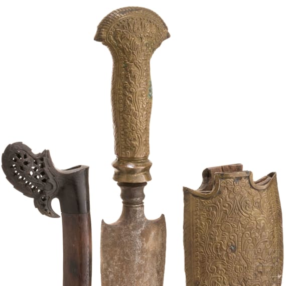 A collection of Indonesian edged weapons, 19th and 20th century