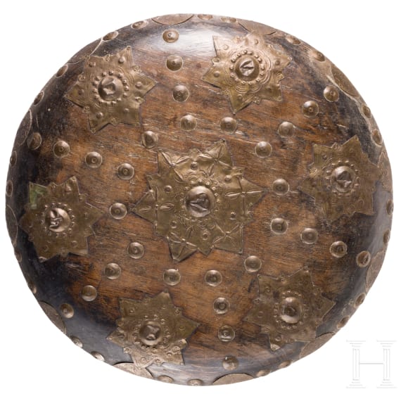 Two North African round shields, 20th century