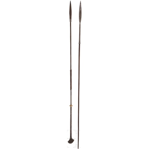 Two western African Toareg spears, circa 1900
