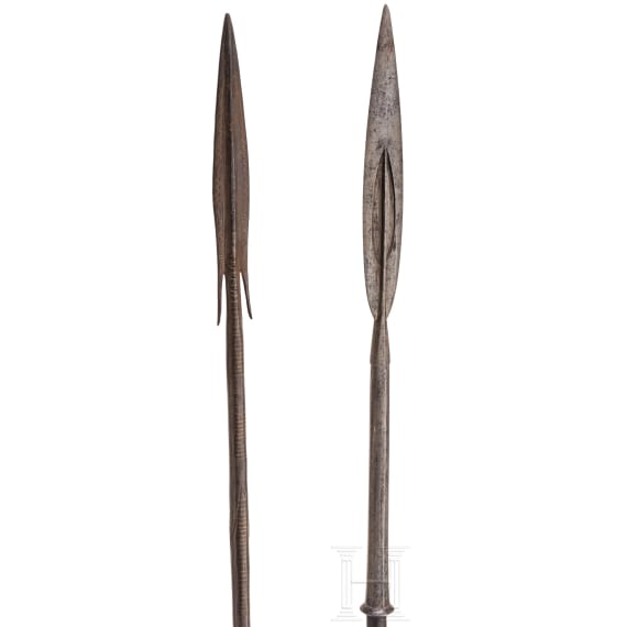 Two western African Toareg spears, circa 1900