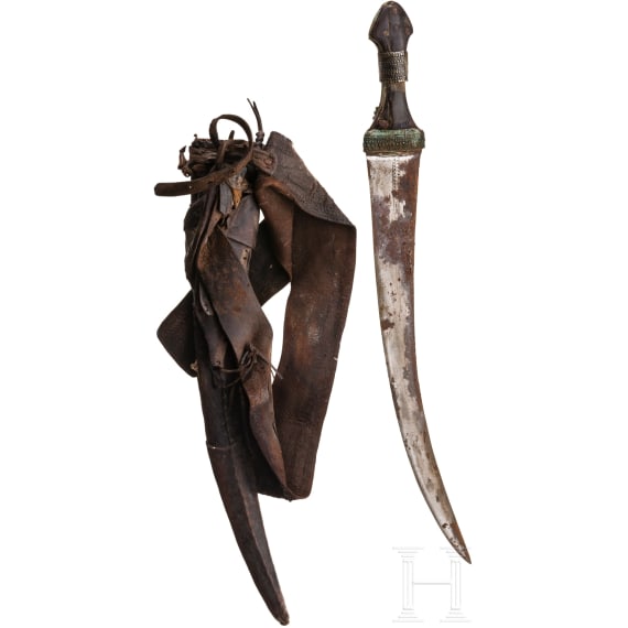 Six African and Asian weapons, circa 1900