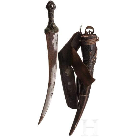 Six African and Asian weapons, circa 1900