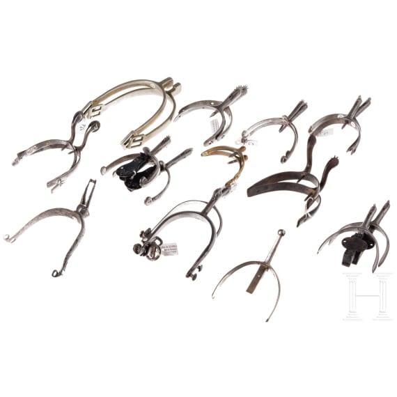 A small collection of spurs, 19th/20th century