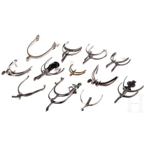 A small collection of spurs, 19th/20th century