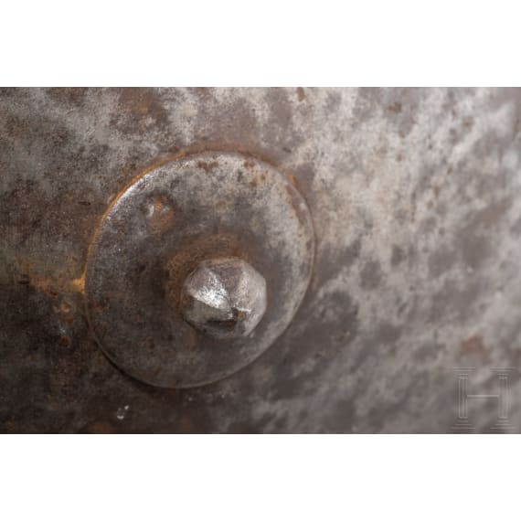 A bullet-proof round shield (rondache), Nuremberg, circa 1600